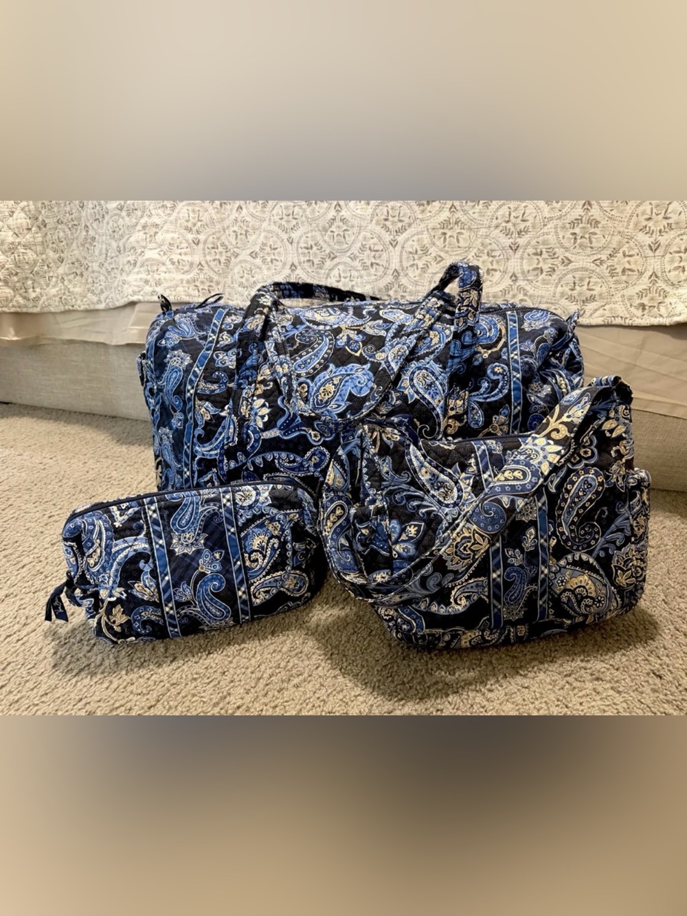 Vera Bradley Windsor Navy 3 piece set
